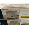 Image 3 : Style Selections 2 Shelf Kitchen Island - White & Natural