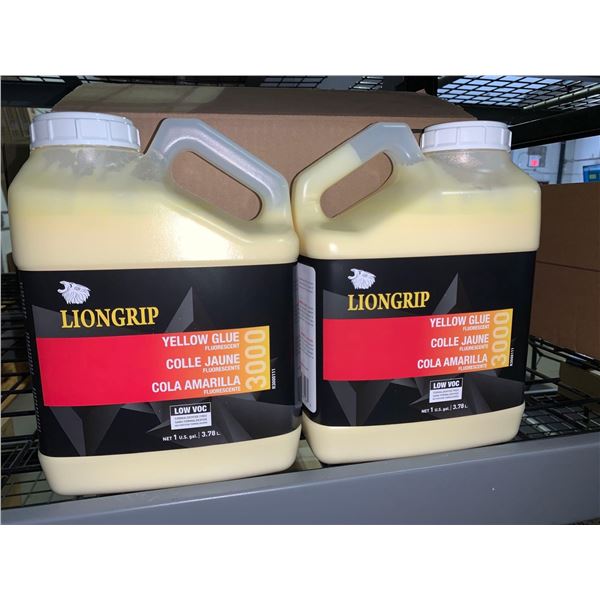 Liongrip Yellow Wood Glue Lot of 2 x 3.78L