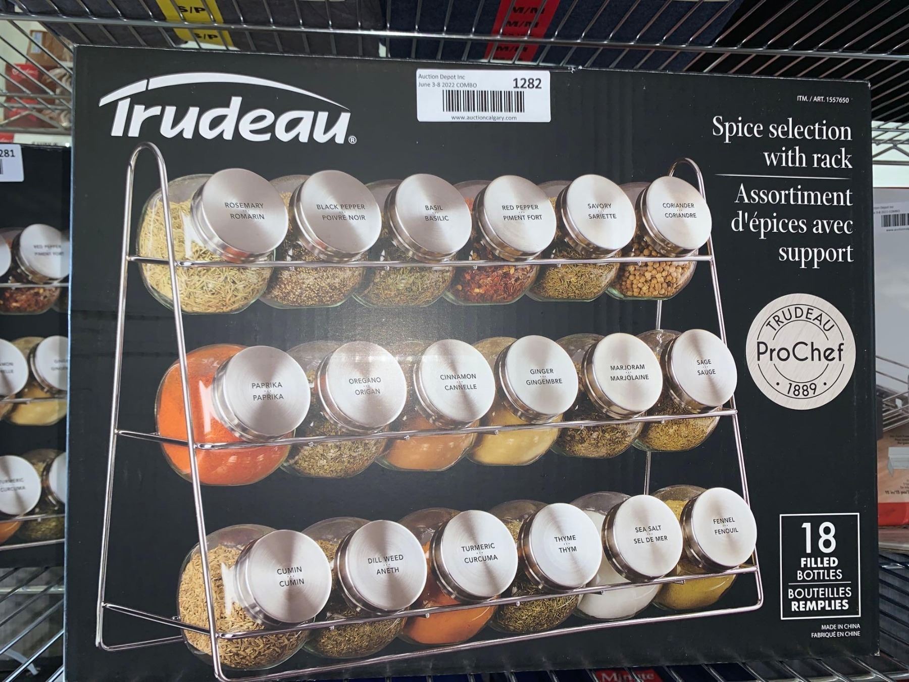 Treadeu Spice Rack New Trudeau Spice Selection with Rack - A D Auction Depot Inc.