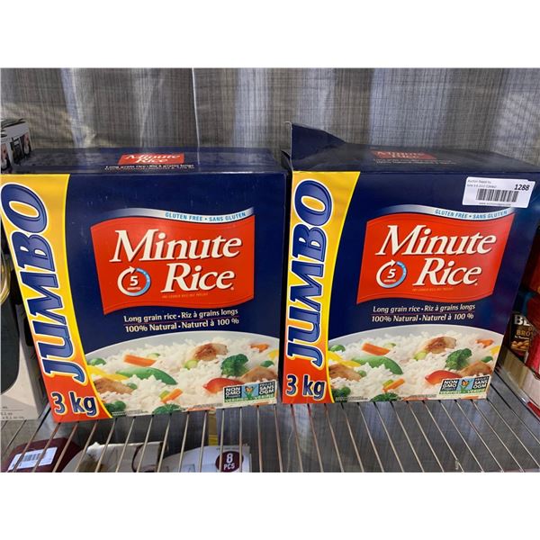 Minute Rice long Grain Rice Lot of 2 x3Kg