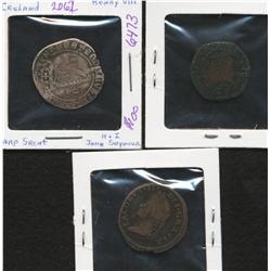 Lot of Three Ireland Coins