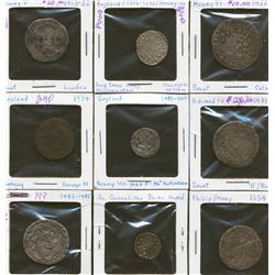 Lot of Nine Assorted Great Britain Coins