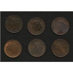 Lot of 5 One Cents