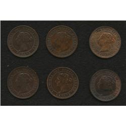 Lot of 6 One Cents