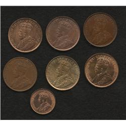 Lot of 7 One Cents