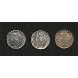 Lot of 3 Five Cents