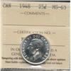 Image 1 : 1948 Twenty Five Cent