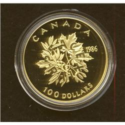 1986 $100 Gold Coin