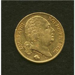 1818 A France 20 Francs 