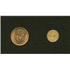 Image 1 : 1945 Mexico 2 1/2 Pesos Gold and Reproduction Coin