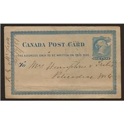1881 Post Card Sussex Cancelation