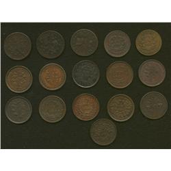 Lot of Sixteen Bouquet Sou Tokens