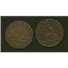 Image 1 : Lot of Two Tokens: Commercial Change 1833 & UC Halfpenny