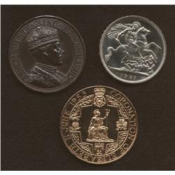 Lot of three Coronation Medals