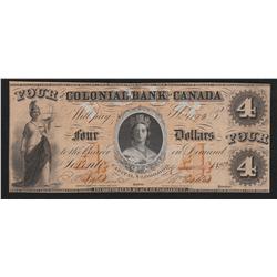 1859 Colonial Bank of Canada $4