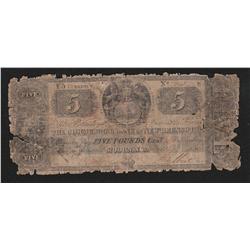 1857 Commercial Bank of New Brunswick 5 Pounds