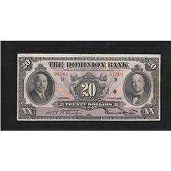 1931 Dominion Bank $20