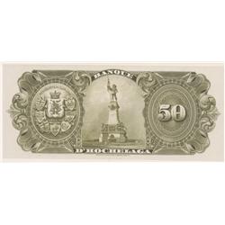 Banque D'Hochelaga $50 Back Proof 