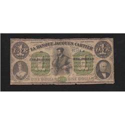 1862 La Banque of Jacques Cartier $1