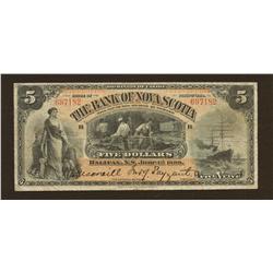 1898 Bank of Nova Scotia $5