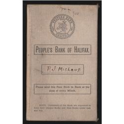 1898 People`s Bank of Halifax Pass Book & 1904 Annual Report