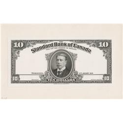 1919 Standard Bank of Canada $10 Face Proof 