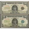 Image 1 : 1923 Dominion of Canada $2 - Lot of 2