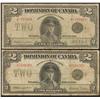 Image 3 : 1923 Dominion of Canada $2 - Lot of 4