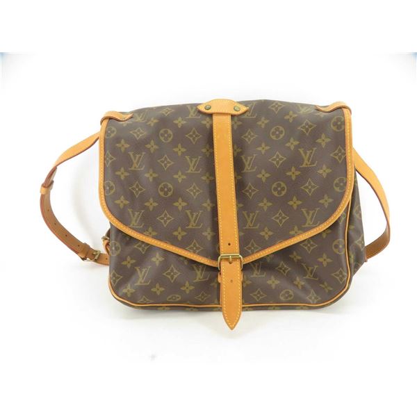 Louis Vuitton Monogram Canvas Leather Saumur 35 cm Messenger Bag