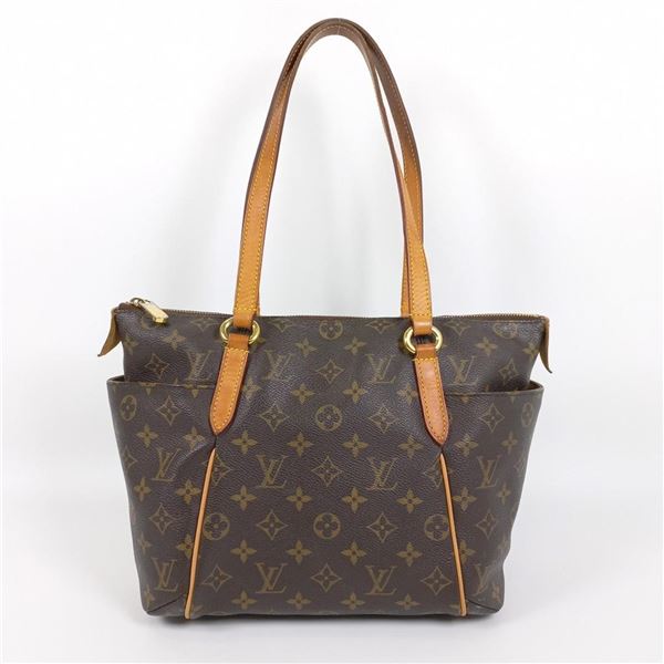 Louis Vuitton Brown Monogram Canvas Leather Totally PM Bag