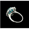 Image 3 : 4.08 ctw Apatite and Diamond Ring - 14KT White Gold