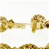 Image 6 : Vintage 18k Gold 1.51 ctw Diamond Twisted Wire Open Puffed Link Statement Bracel
