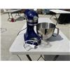 Image 5 : KITCHEN AID BLUE MIXER AND ATTACHMENTS - WORKS!