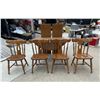 Image 2 : ETHAN ALLEN MAPLE AND BIRCH TABLE AND 4 CHAIRS
