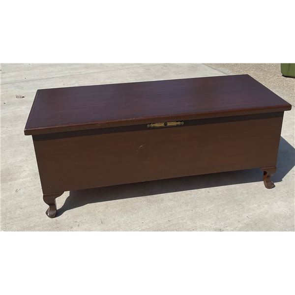 GORGEOUS WOODEN CEDAR LINED TRUNK. HUGE!