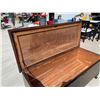 Image 8 : GORGEOUS WOODEN CEDAR LINED TRUNK. HUGE!