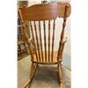 Image 7 : CARVED OAK ROCKING CHAIR