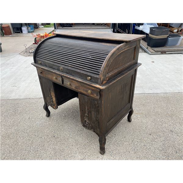 ANTIQUE ROLL TOP DESK