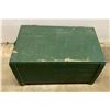 Image 1 : WOODEN SMALL TRUNK PAINTED GREEN