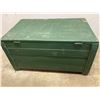 Image 8 : WOODEN SMALL TRUNK PAINTED GREEN