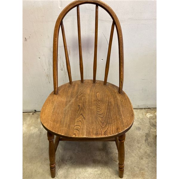 CURVED BACK WOODEN ACCENT CHAIR