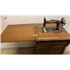 Image 7 : VINTAGE SEWING CABINET WITH NEW HOME SEWING MACHINE