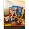 Image 2 : Toy story 2 sticker album in box, paint book (unused)  & 6 plush toy story 2 figures with tags