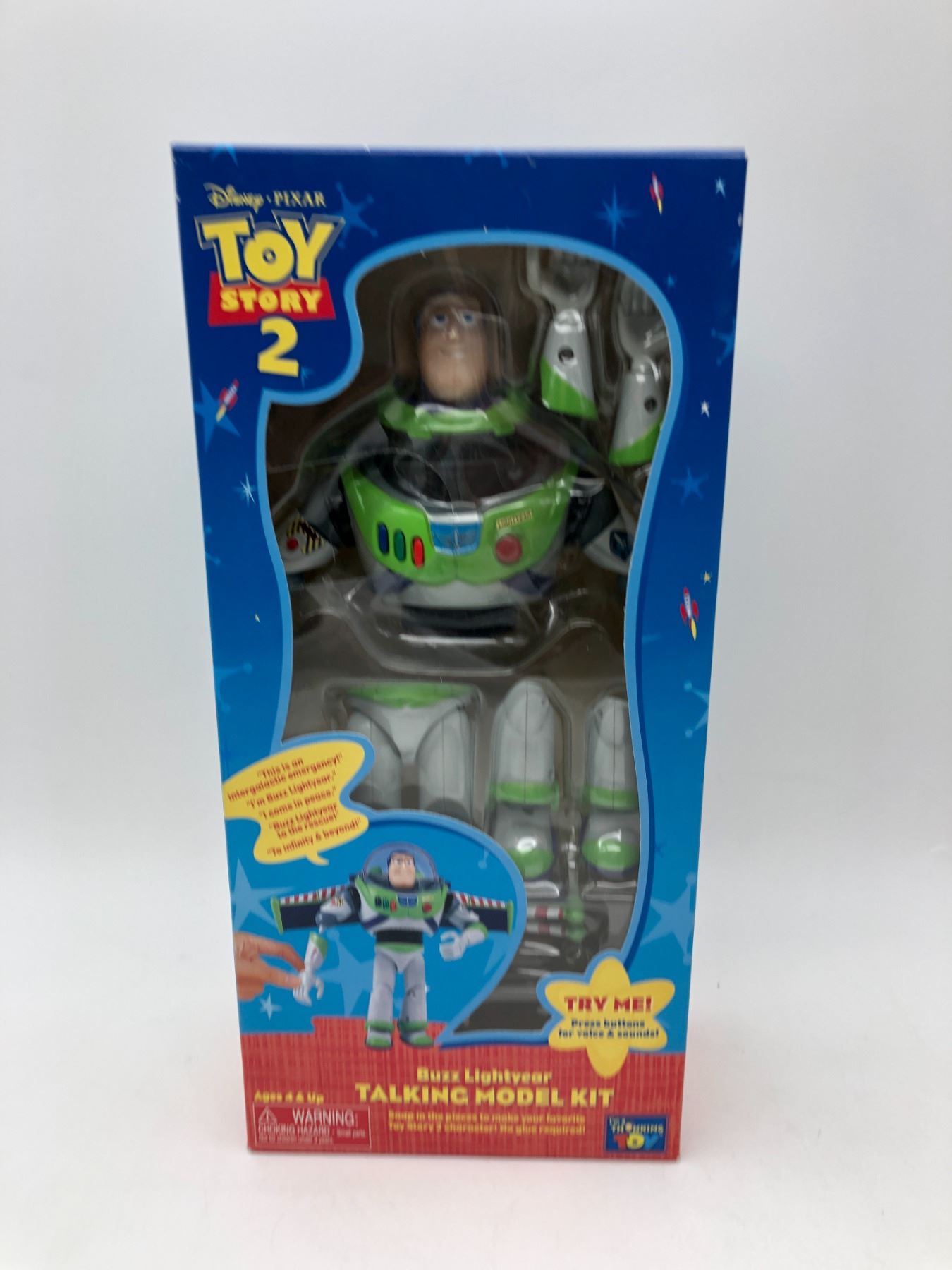 Toy story 2 Buzz Lightyear talking model kit mint in box & 3 action ...