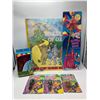 Image 1 : Oz - Ruby slippers w/ box, 3 wind-up walkers mint on card, magic wand on card & oversized colouring