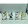 Image 2 : Four 1930s drinking glasses Approx 4 1/4" tall, sleepy, bashful and doc