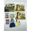 Image 2 : Ceramic snow white figurine 5 1/2" tall made in japan, snow white hand puppet 1960s & misc.