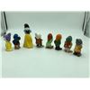 Image 2 : Group of Snow white & 7 dwarfs ceramic figures (Walt disney productions, Japan) condition: rubs on