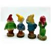 Image 2 : Group of 4 dwarfs chalkware carnival prizes (1930s) Approx 6" tall, Happy, Doc, Dopey and Bashful