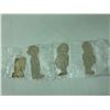 Image 2 : 3 die-cut thin cardboard dwarfs (1930s) Bashful, Happy and Dopey, approx 7 1/2" tall w/ one mechanic